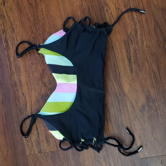 Maaji Striped Padded Swim Top Reversible Size XL - Picture 4 of 5